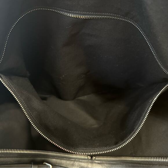 Saint Laurent ID Convertible Travel Duffle Bag Large Black Canvas Leather Trim - Picture 5 of 14